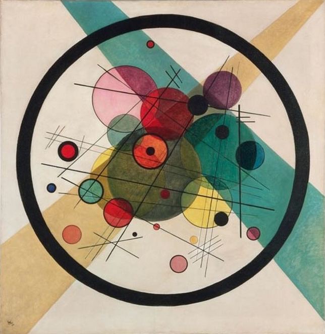 Sirkler i en sirkel, Vasilij Kandinskij (1923)